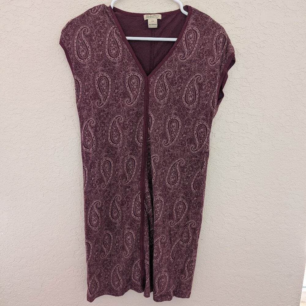Lucky Brand Purple Paisley Dress Size XS Western Comfort